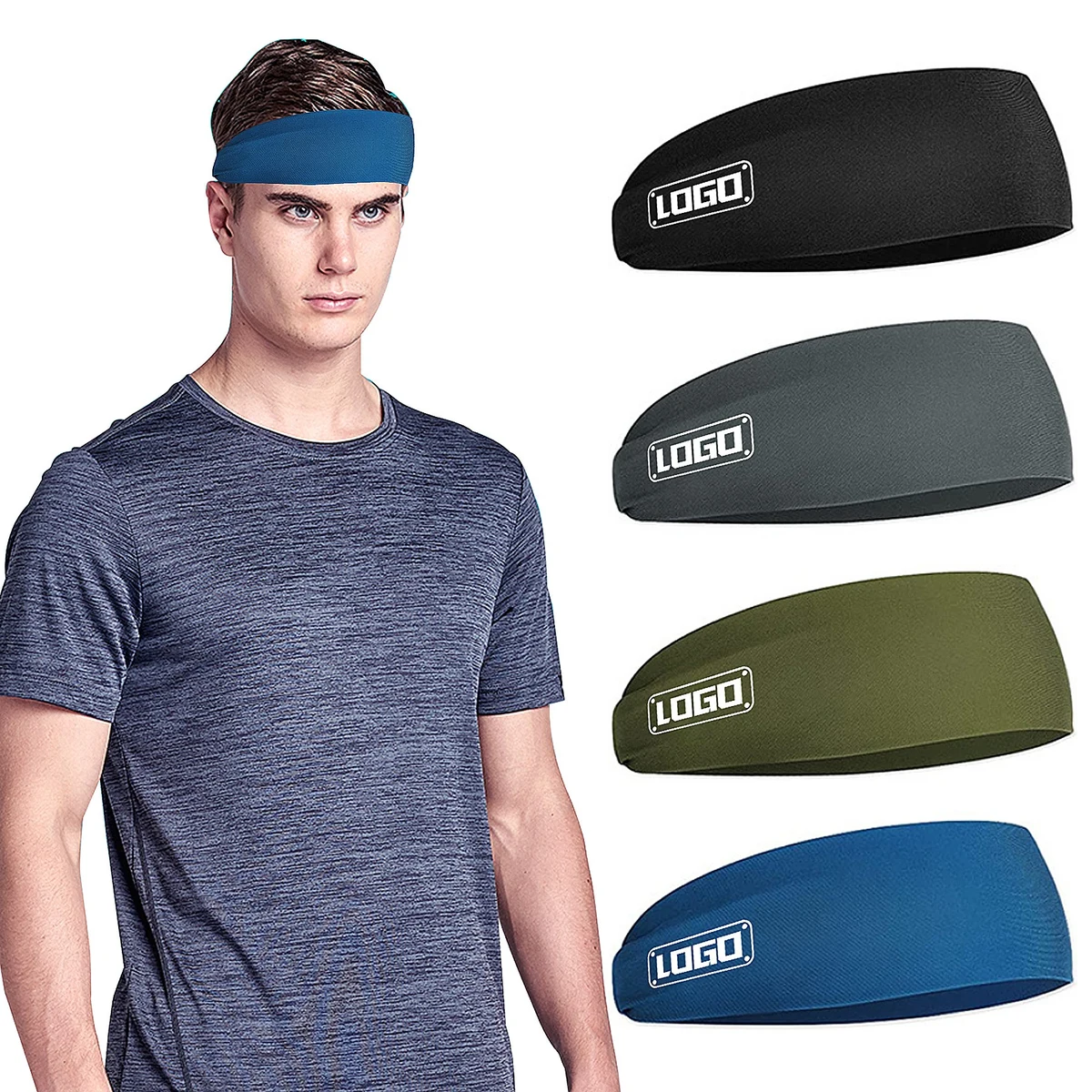 Workout Accessories Sweat Wicking Head Band Sweatbands 1
