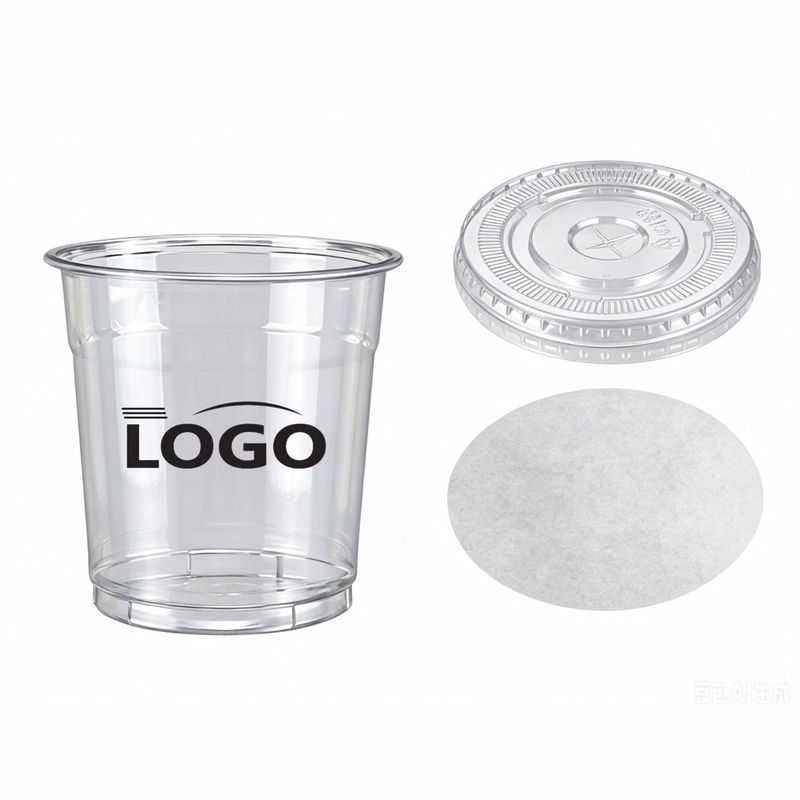 17oz PET Clear Cup With Flat Lid
