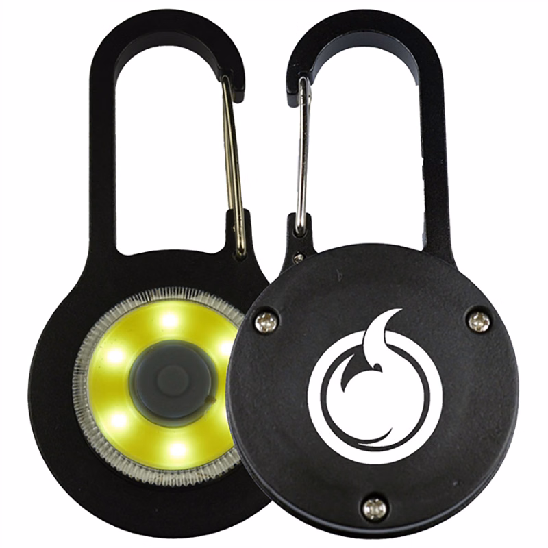 xtra-bright white LED light with three settings Carabiner
