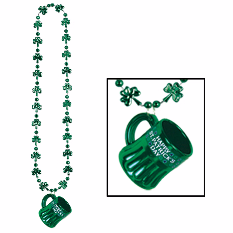 Shamrock Beads w/ Happy St. Pat's Mug