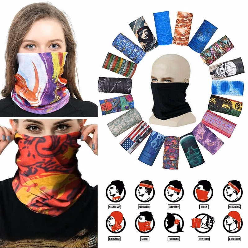 Multifunction Sublimated Seamless Tube Neck Gaiter Headwear