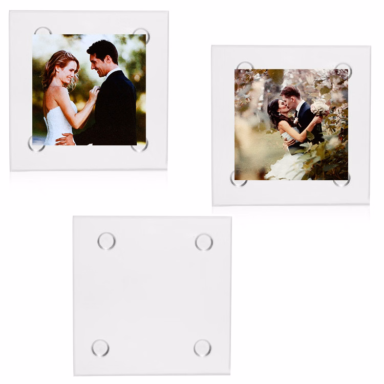 4" Square Full Color Custom Glass Coaster
