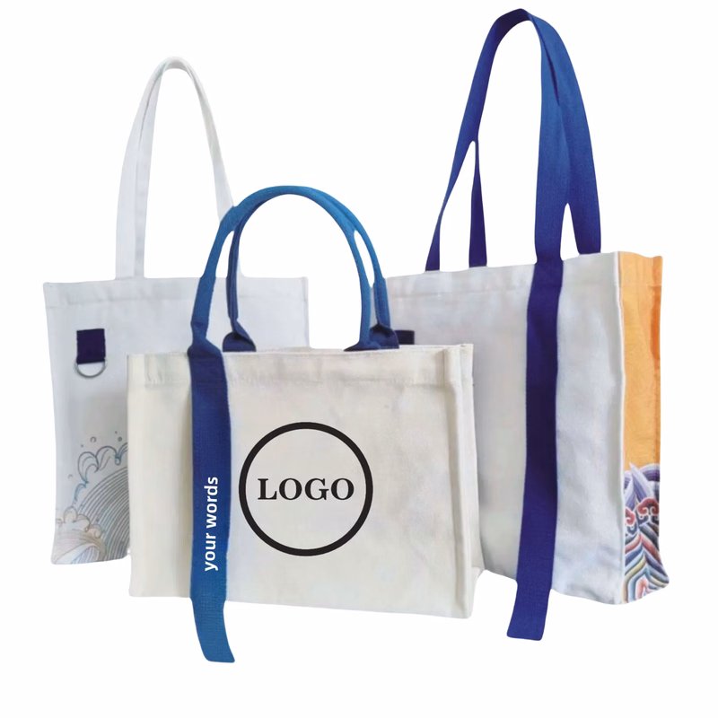Canvas Tote Bag with Ribbon