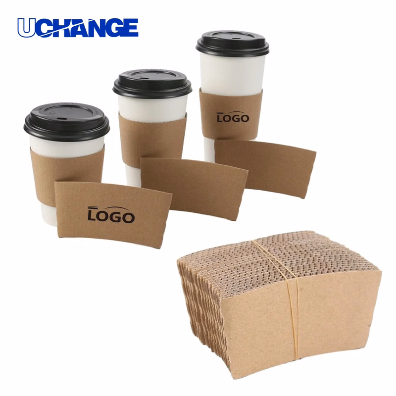 Kraft Paper Coffee Cup Sleeve for Drink Shops