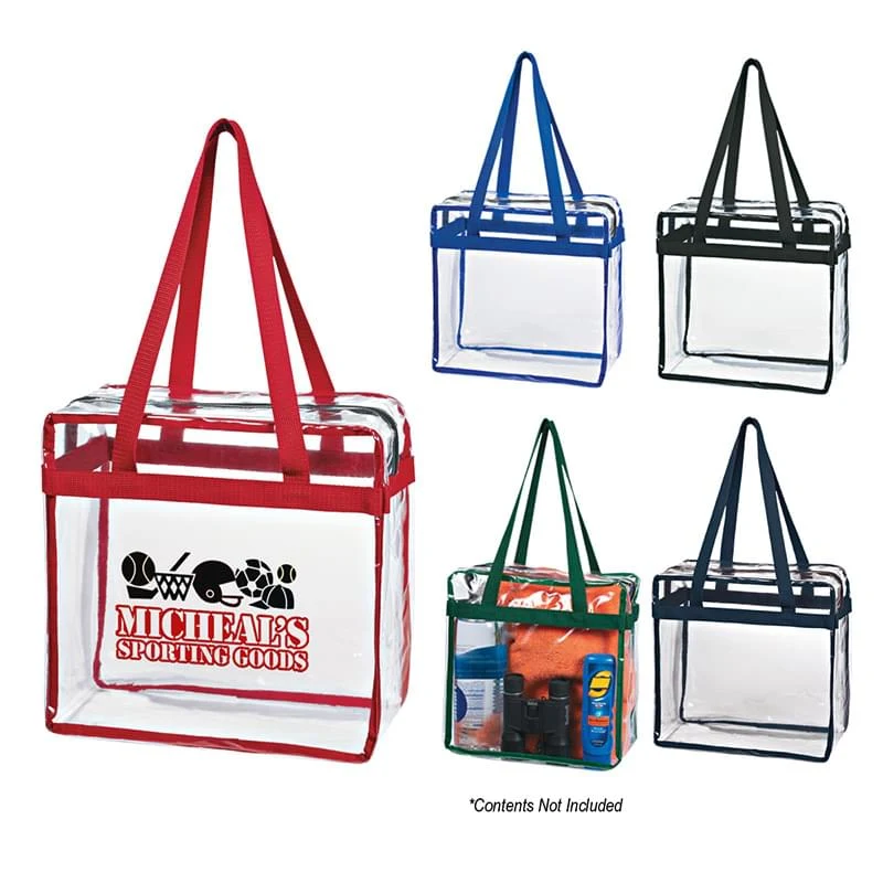 Clear Tote Bag With Zipper Closure 1