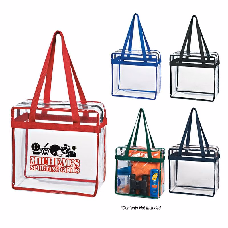 Clear Tote Bag With Zipper Closure