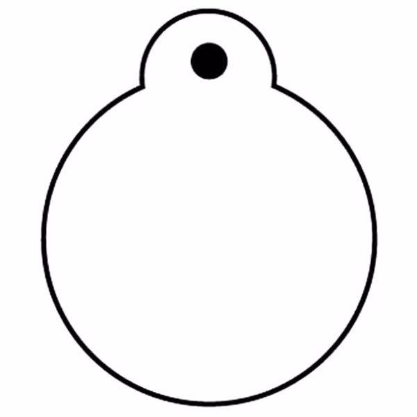 Round w/Tab Key Tag - Spot Color