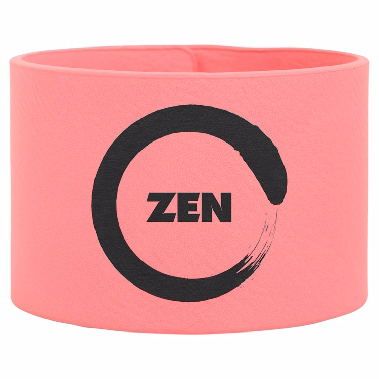 9 1/2" x 2" Pink Leatherette Cuff Bracelet