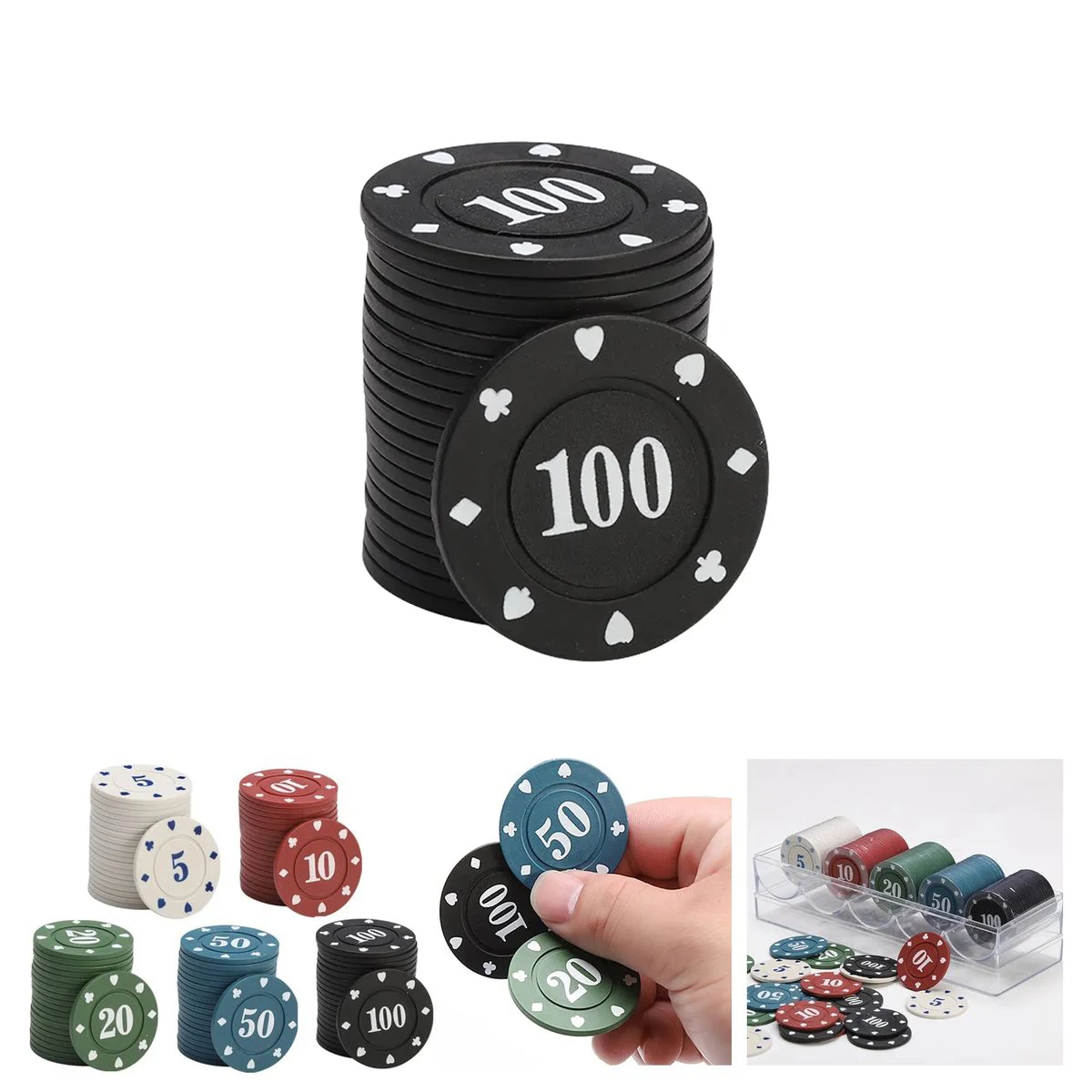 Heavyweight ABS Poker Chips for Card Games 1