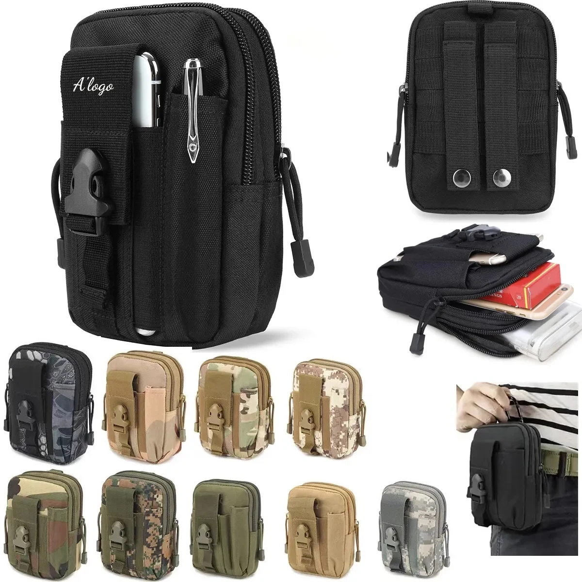 Tactical Molle Pouch with Phone Belt Clip Holder 1