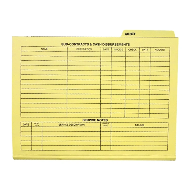 File Folder - Letter Size - 3rd Tab Position Printed with 1 PMS Color 1