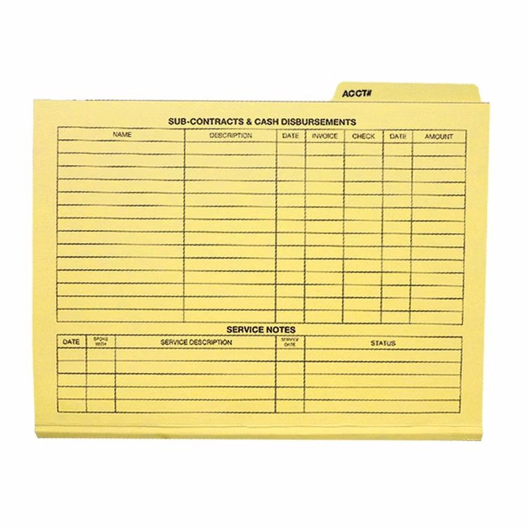 File Folder - Letter Size - 3rd Tab Position Printed with 1 PMS Color