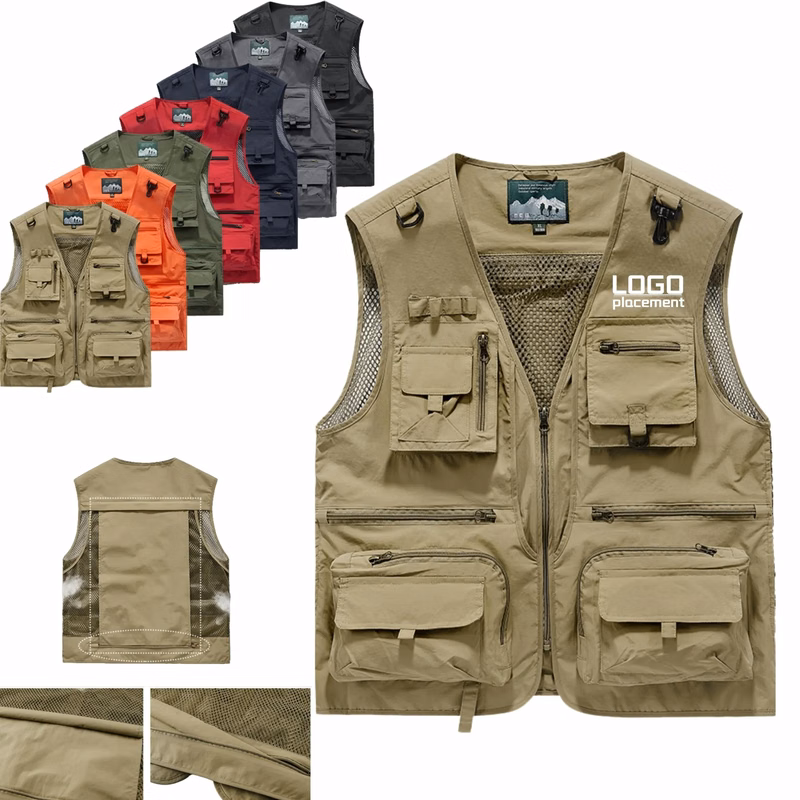 Men's Outdoor Fishing Multi-Pocket Quick-Dry Mesh Vest