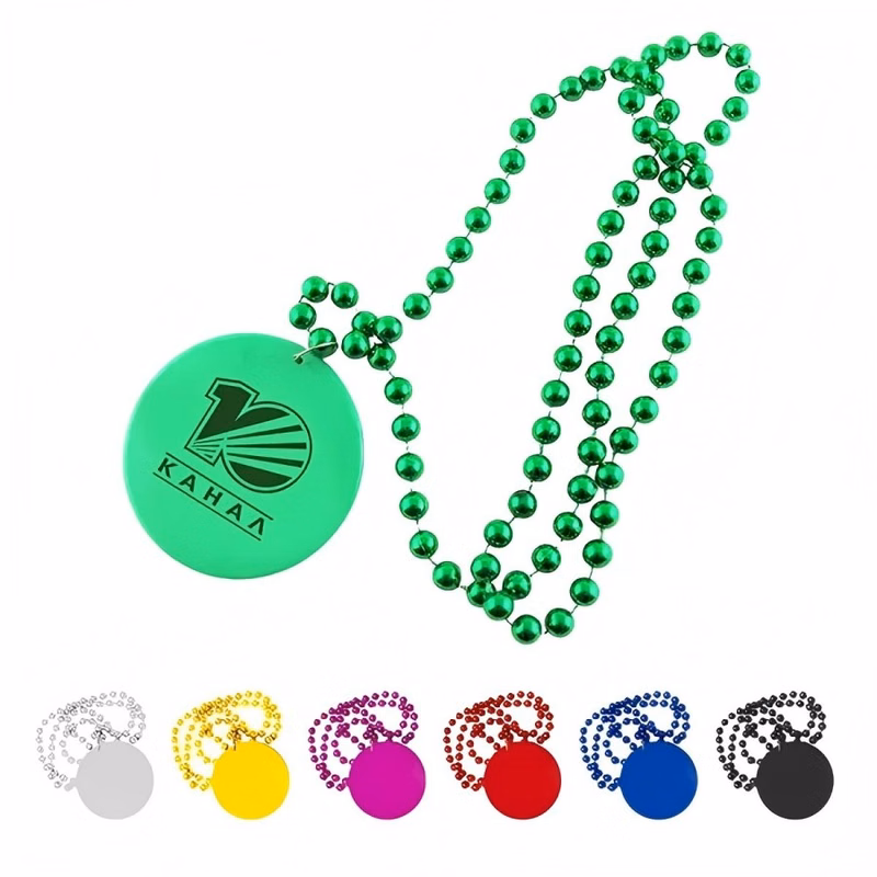 Mardi Gras Beads With Medallion