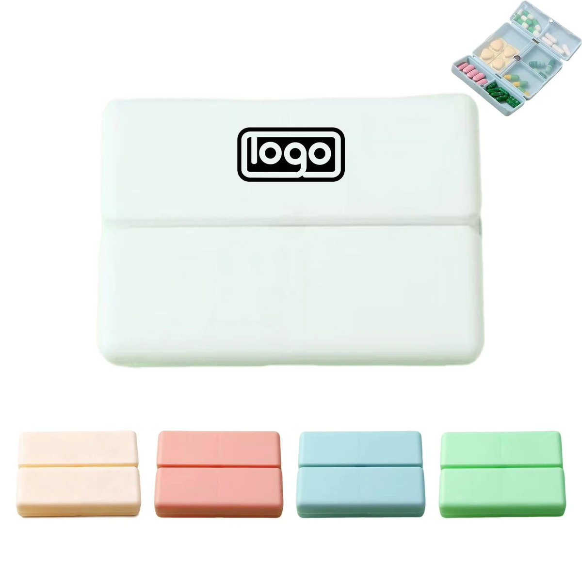 Magnetic Foldable Double Layer 7 Grid Pill Box 1
