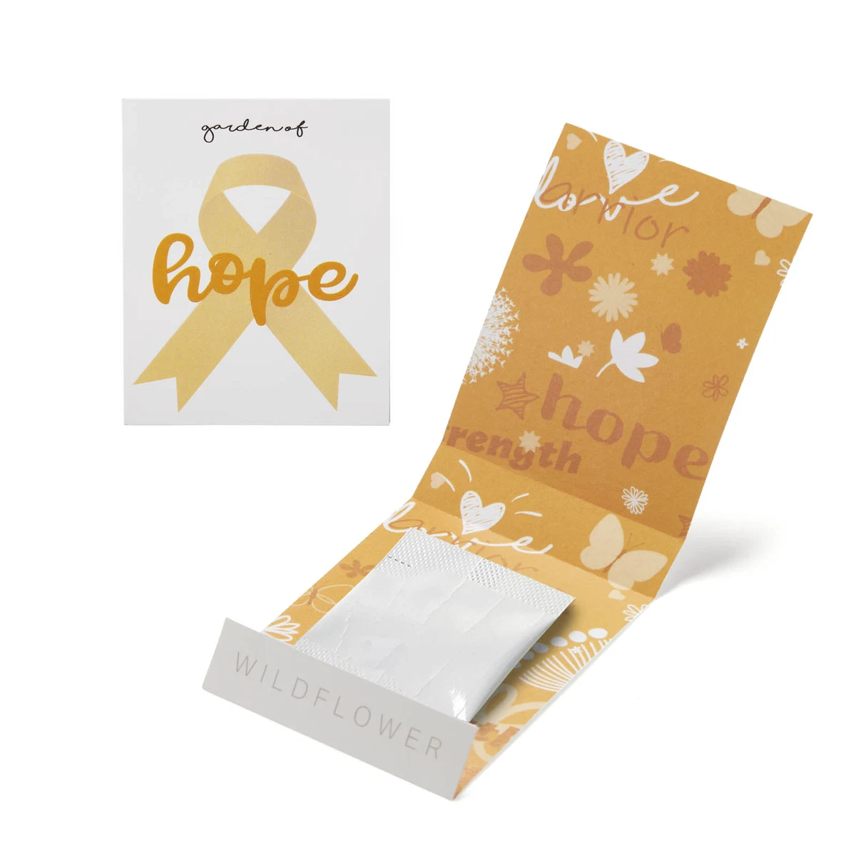 Orange Ribbon Garden of Hope Matchbook 1