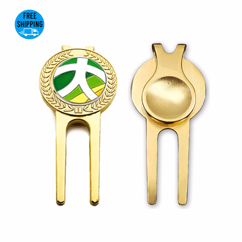 Die Cast Golf Divot Repair Tool Ball Marker with Belt Clip