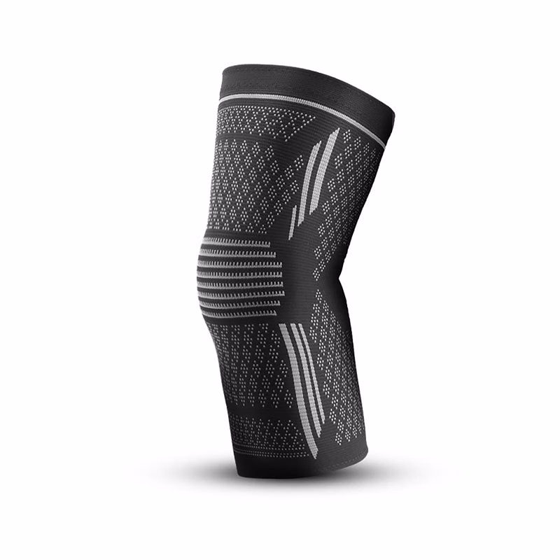 Silicone Anti Slip Nylon Knitted Breathable Sports Knee Pad