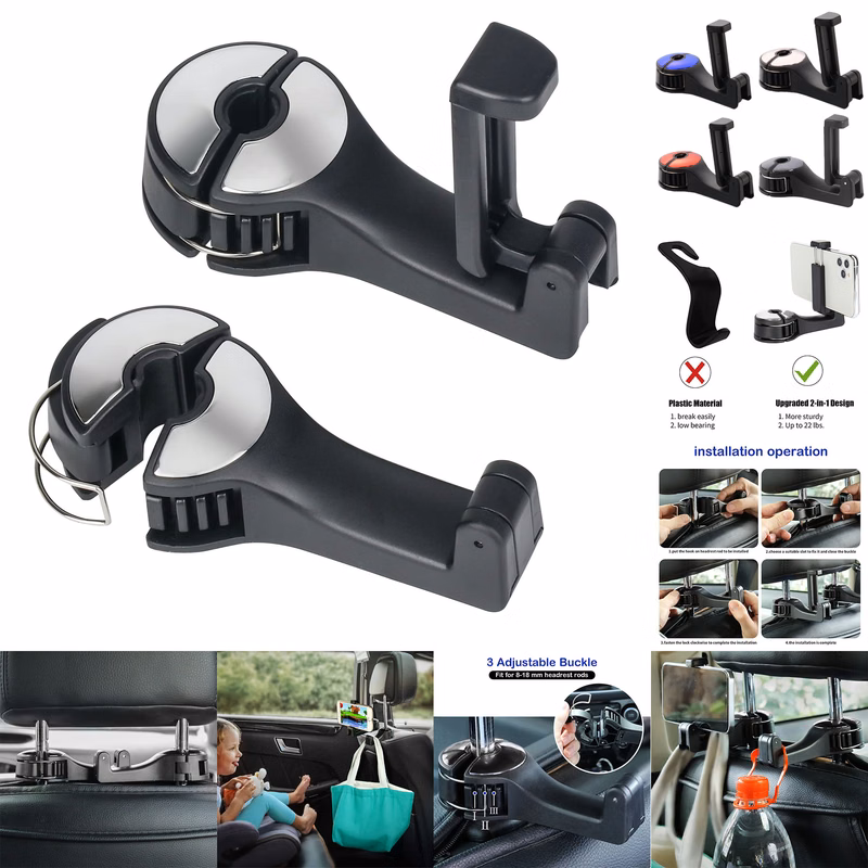Car Headrest Hidden Hook