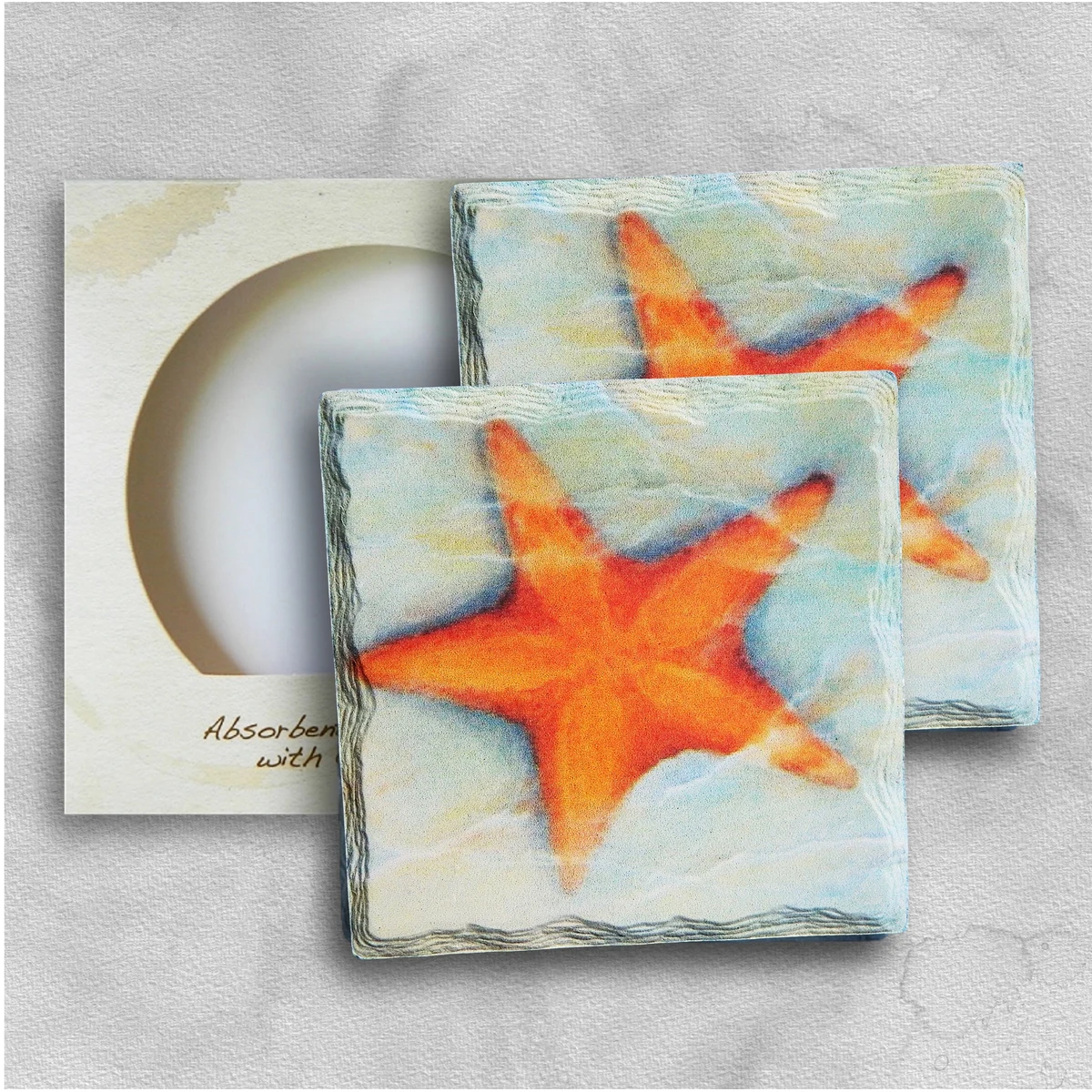 Two Square Layered Edge Coaster Box Set 1