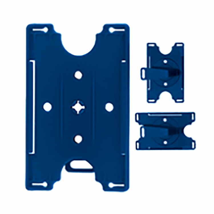 2.62" W x 3.58" H - Multi-Directional Rigid Card Holder with Rotating Clip (Blank)