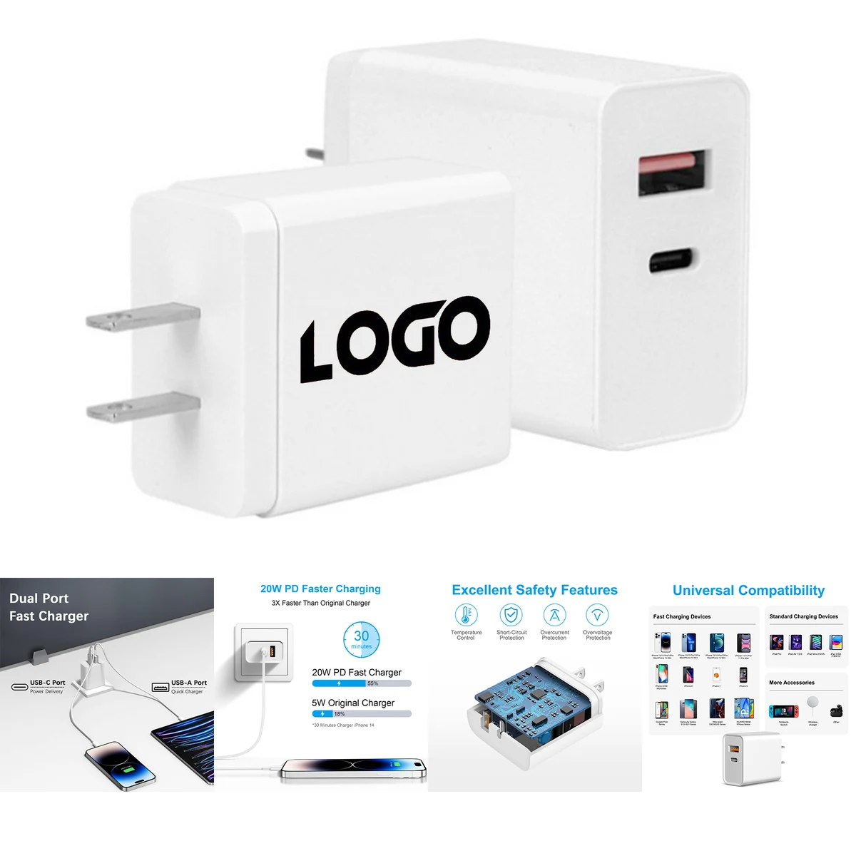 USB C Wall Charger Block 1