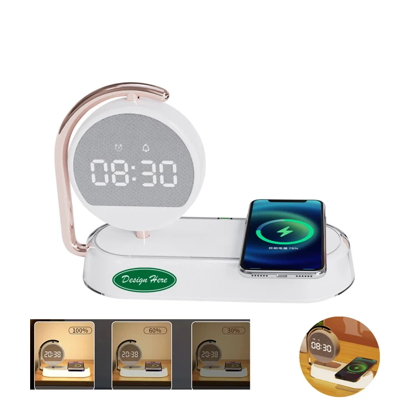 Multifunctional LED Alarm Clock with Night Light and Qi Charger 1