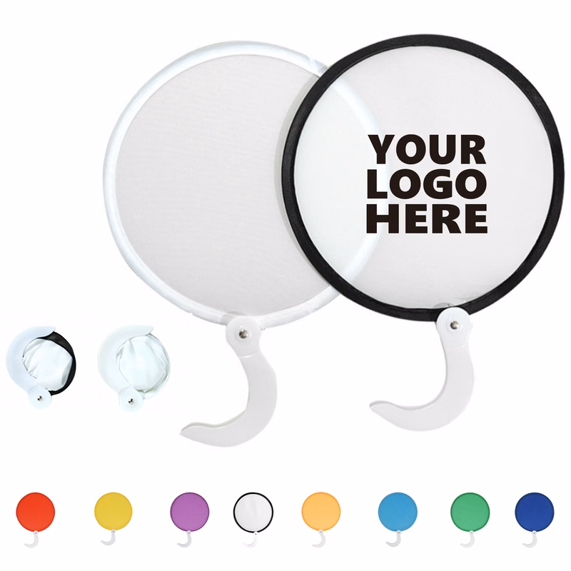 Frisbee Style Advertising Folding Fan