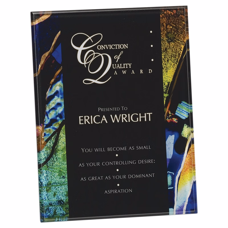 8.75" x 11.75" Blue Art Acrylic Plaque Award