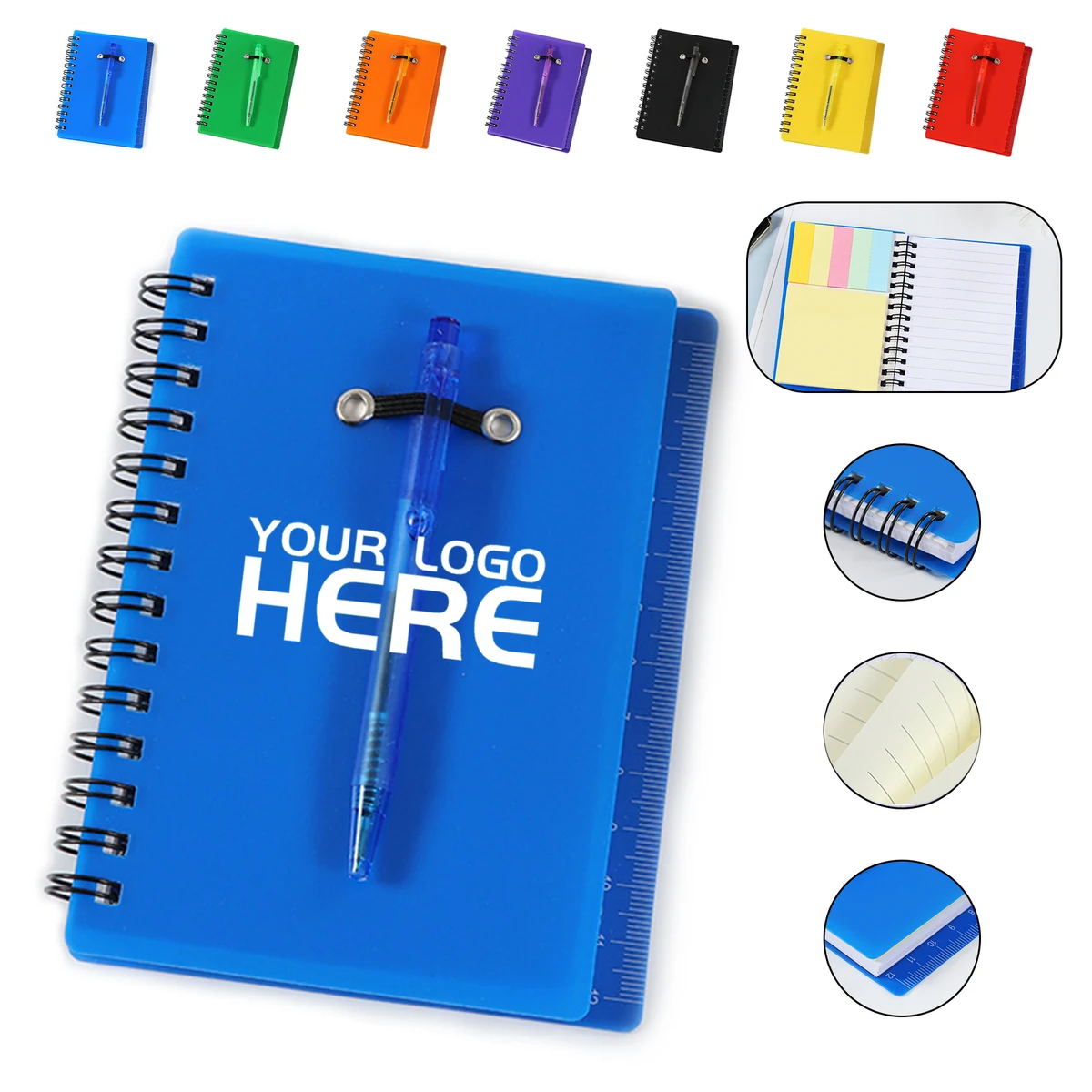 Spiral Notebook With Pen And Sticky Note 1