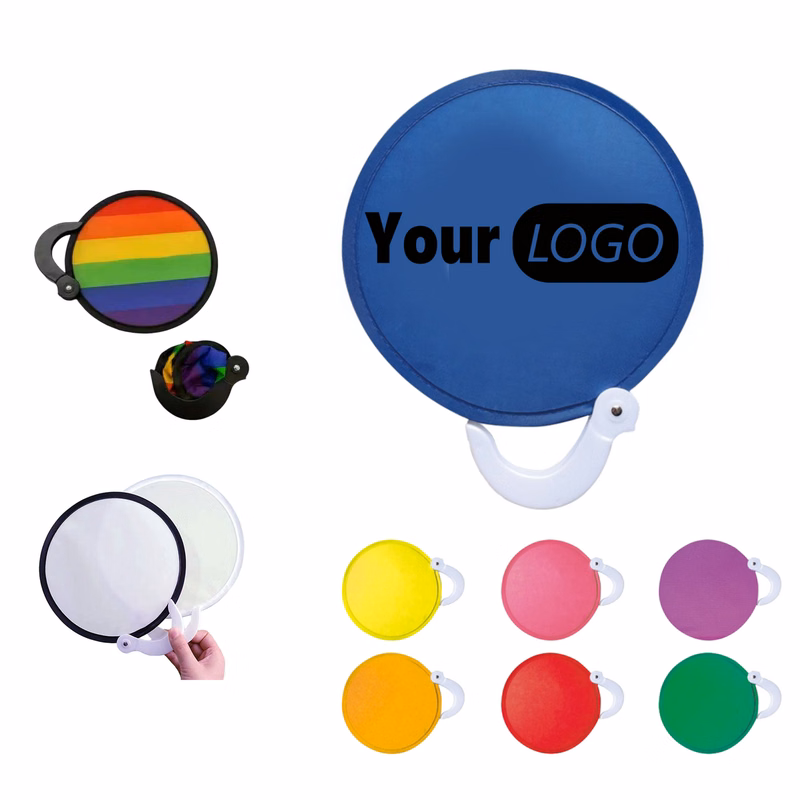 7.9 Inch Portable Folding Fan with Plastic Handle