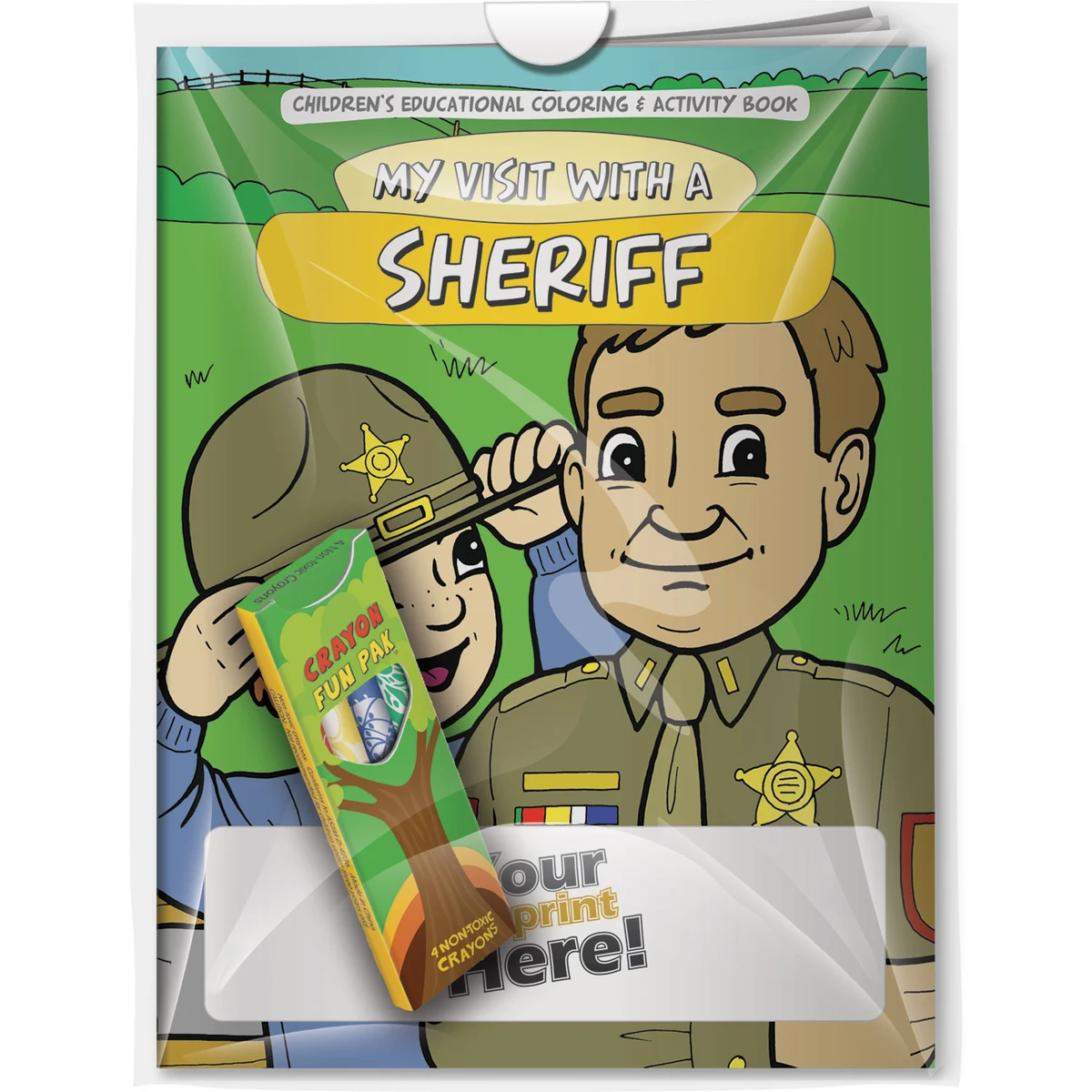 Combo Pack - CB1066 Coloring Book & 4-Pack of Crayons in a Poly Bag 1