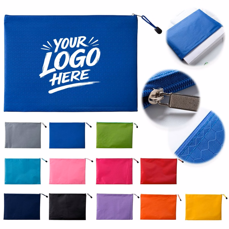 A5 Oxford Soccer Zipper Pouch Organizer