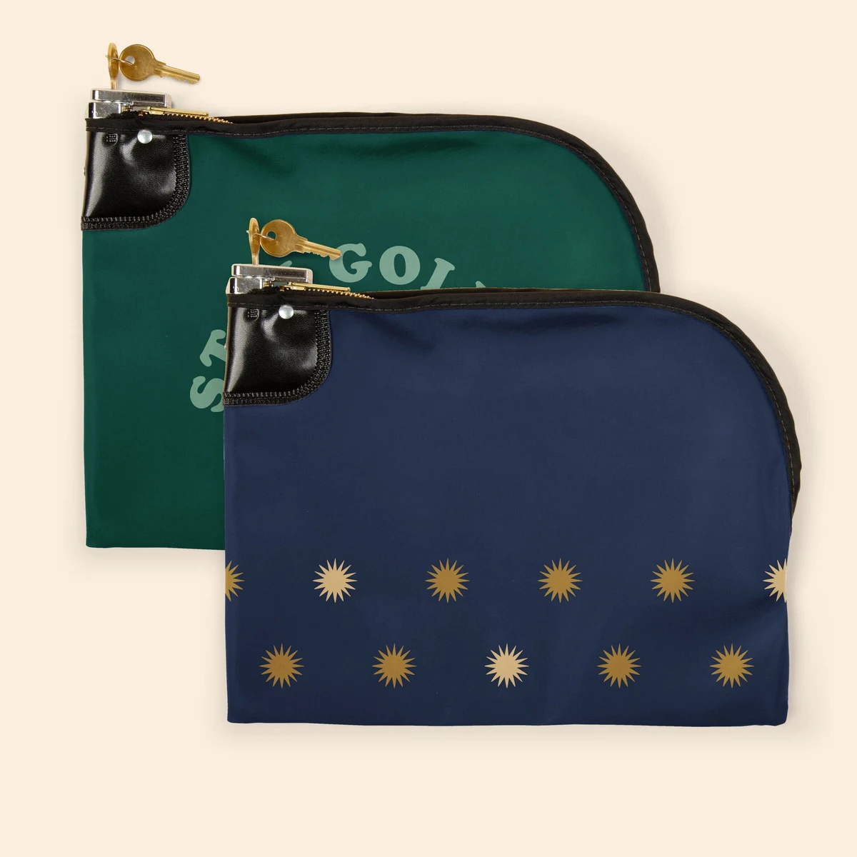 CURVED ZIPPER NIGHT DEPOSIT BAG LN 12X10 1