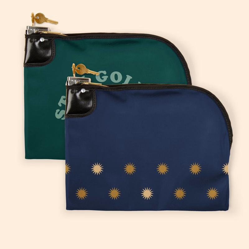 CURVED ZIPPER NIGHT DEPOSIT BAG LN 12X10