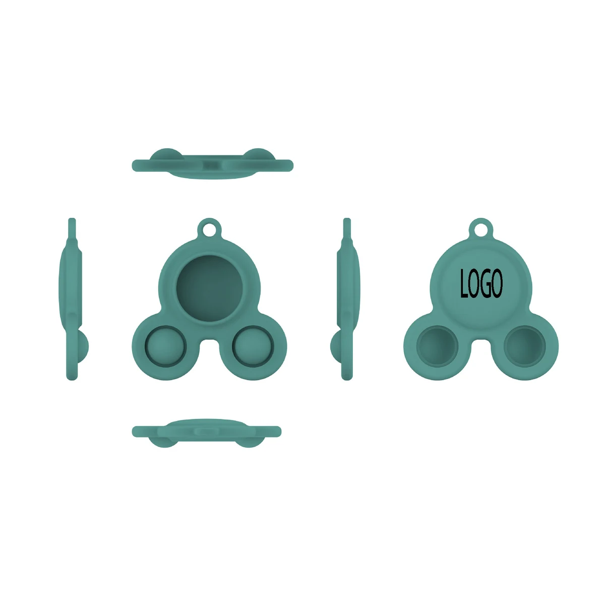 Push Bubble Fidget Toy for Airtag w/ keychian 1