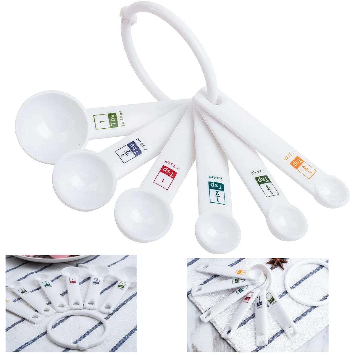 6-Piece Plastic Measuring Spoon Set 1
