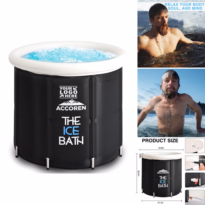 Portable Foldable Fitness Lover Athletes Metal Support New Upgraded Ice Bath Sturdy Cold Plunge Tub