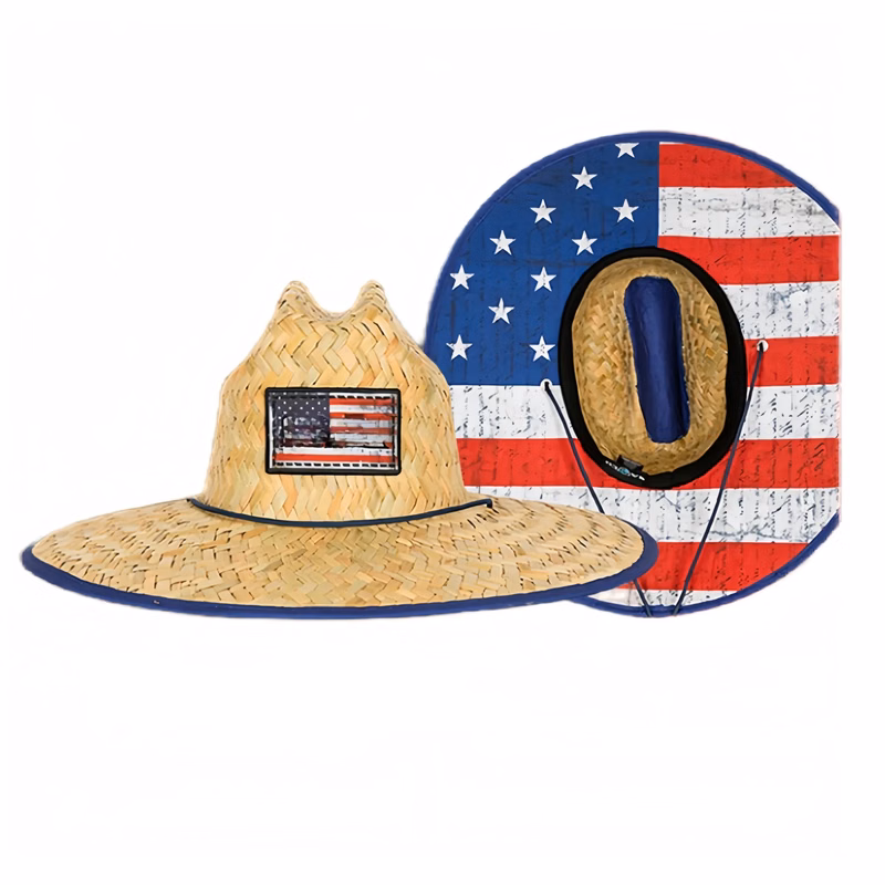 Straw Hat + Full Color Underbrim & Patch