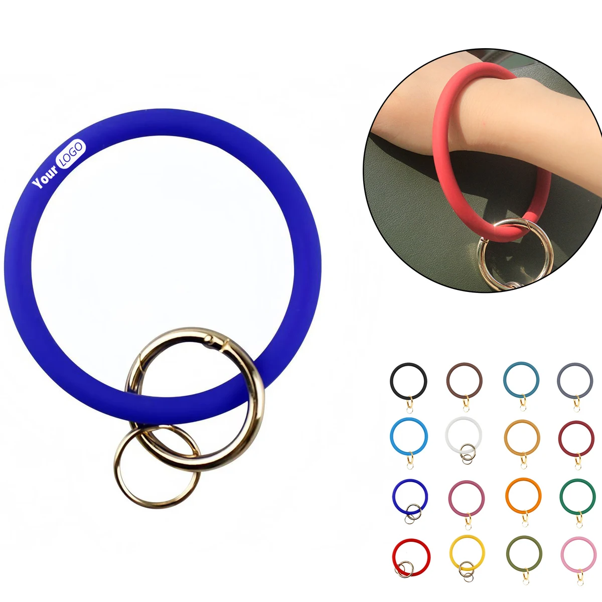 Silicone Circular Wrist Keychain 1