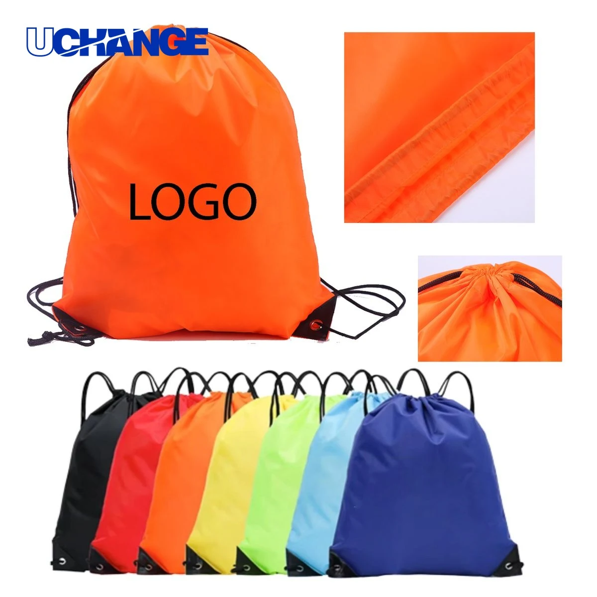 210D Polyester Drawstring Backpack 1