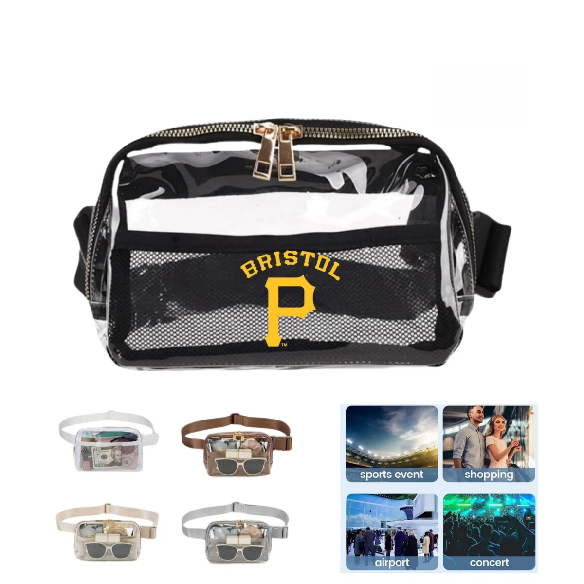 Clear Fanny Pack Stadium Approved Belt Bag with Adjustable Strap 1