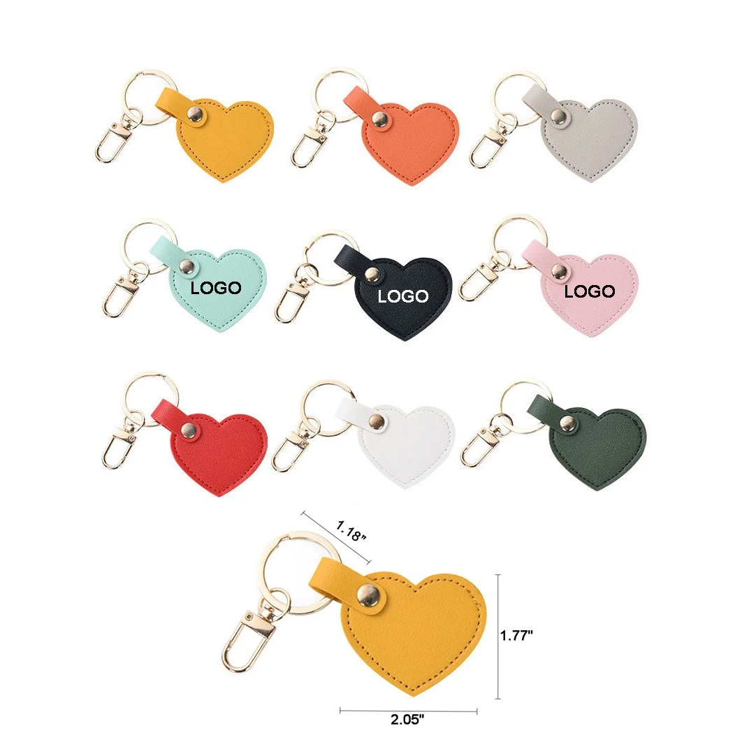 Leather Heart Keychain Ring 1