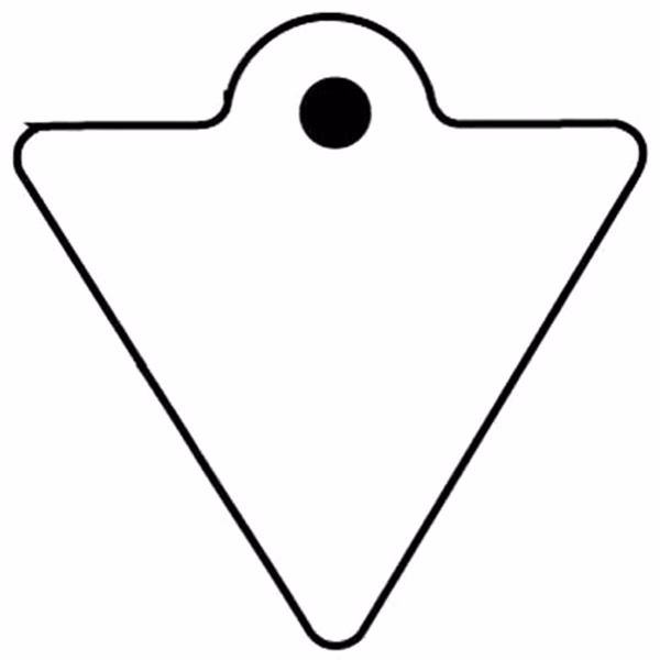 Triangle w/Tab Key Tag - Spot Color