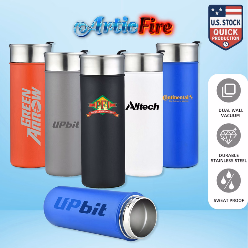 Articfire Double Wall Stainless Steel 18Oz Tumbler with Flip Lid