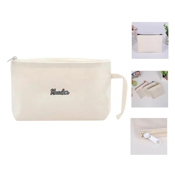 Custom 10 oz Canvas Pencil Bag with Fabric Handle — School & Office Giveaway 1
