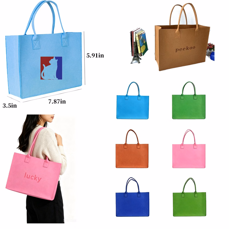 Portable Felt Tote Bag