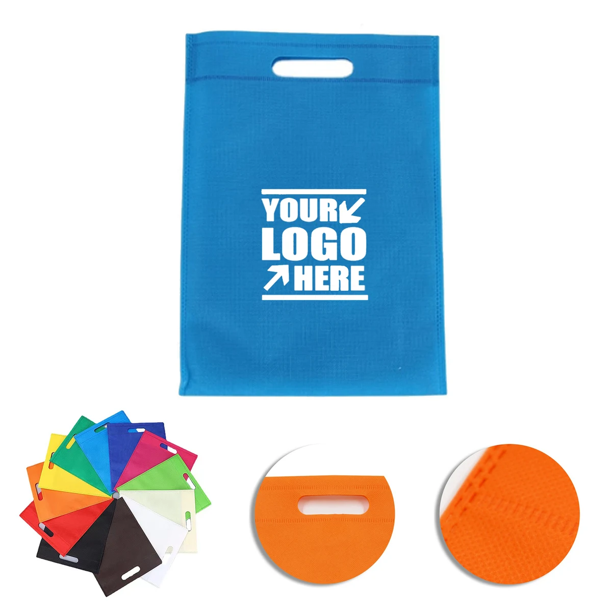 Eco-Friendly Non-Woven Flat Tote Bag Shopping Handbag 1