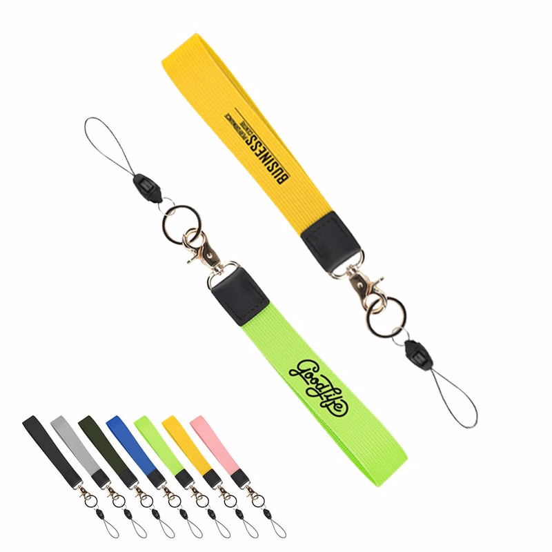 1" Wide Polyester Wristlet Keychain