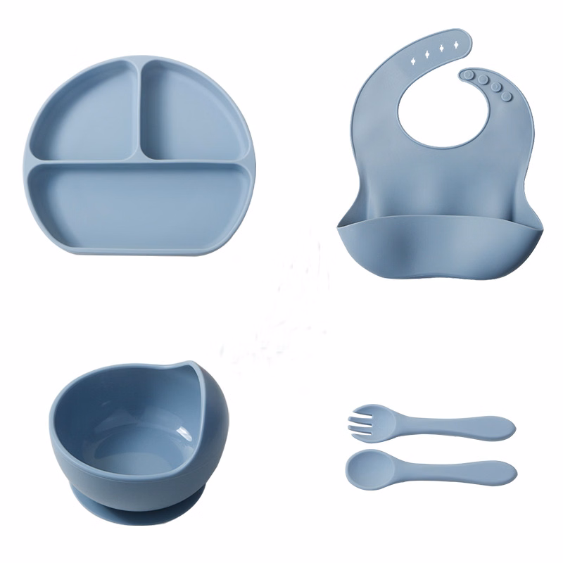 Children's Silicone Bib Tableware Set